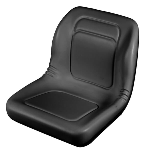 Black PVC seat top