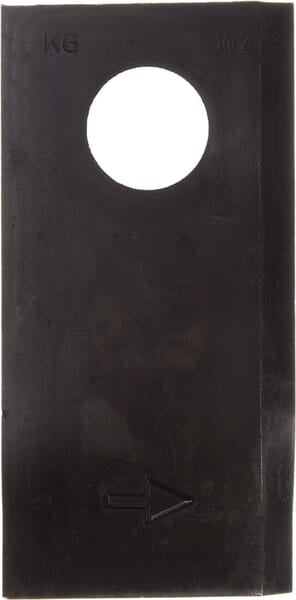 Mower blade left 96x48x4 mm, bore Ø 19 mm, suitable for Deutz Fahr - 25 pieces