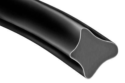 PVC rubber profile, black