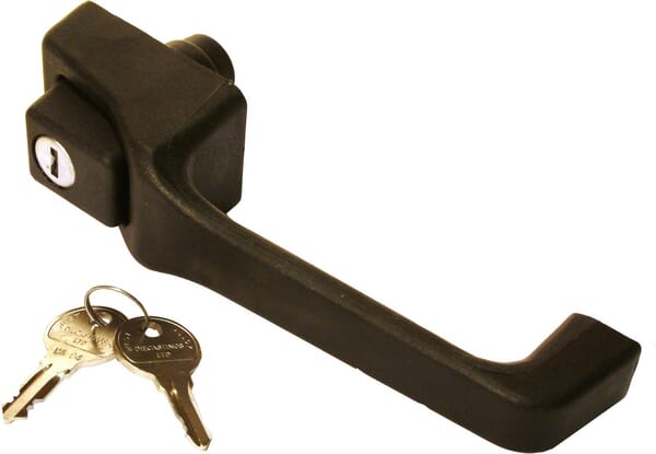 Push button external door handle