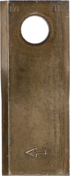 Mower blade right 120x48x4 mm, bore Ø 18.50 mm, suitable for Vicon / Gehl / Lely / New Holland / Pöttinger, pack of 25 - 25 pieces