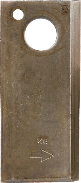 Mower blade left 107x48x4 mm, bore Ø 18.50 mm, suitable for Vicon / PZ, pack of 25 - 25 pieces