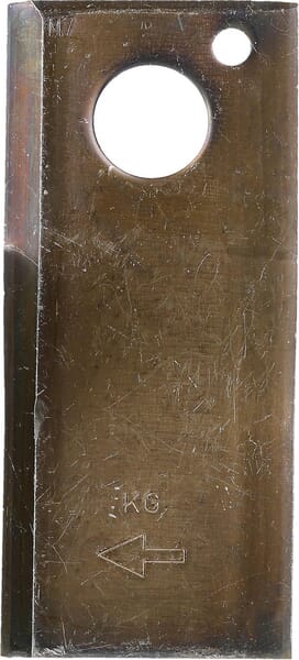 Mower blade right 107x48x4 mm, bore Ø 18.50 mm, suitable for Vicon / PZ, pack of 25 - 25 pieces