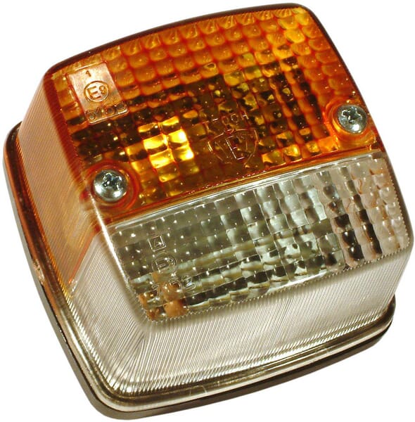 Directional and position light square, yellow / white, screwed on, Vapormat