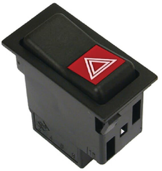 Hazard warning light switch