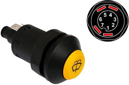 Windshield washer button