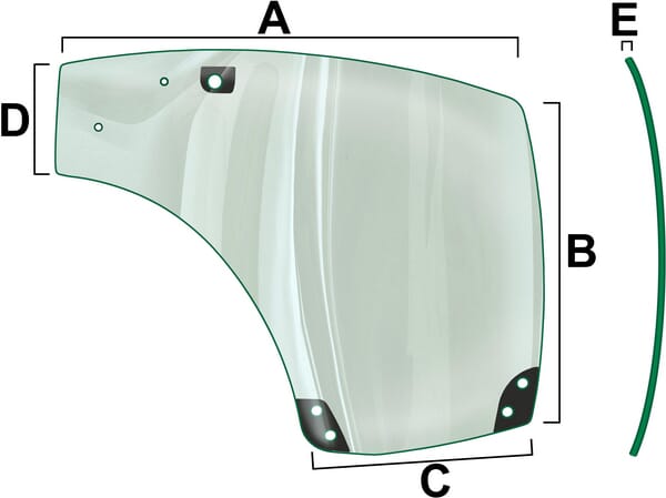 Door window on the left