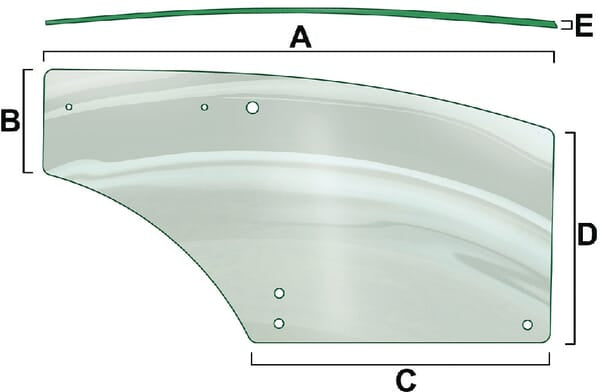 Door window, left hand