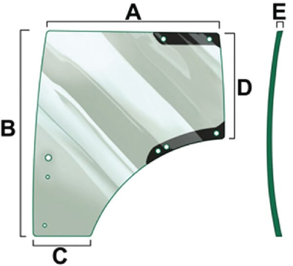 Door window, left hand
