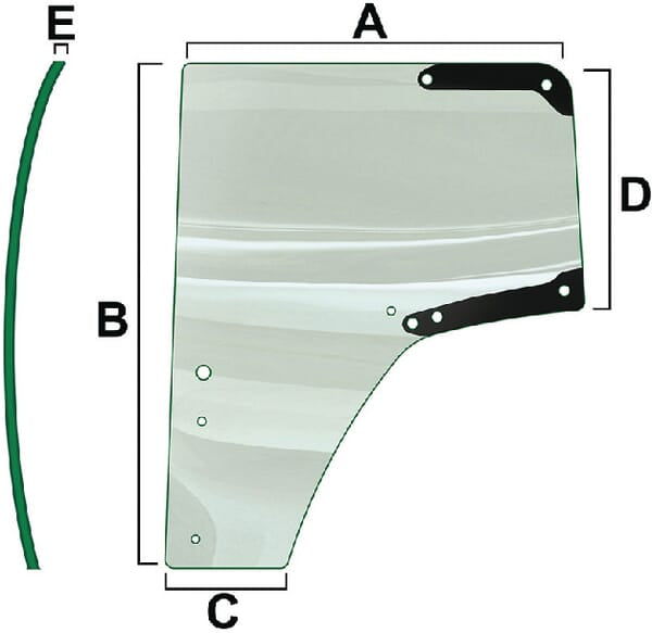 Door window, left hand