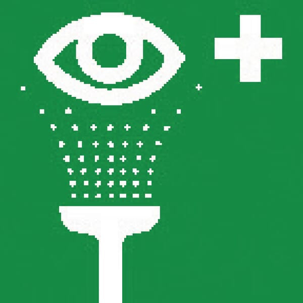 KRAMP Aufkleber Augendusche WB250414