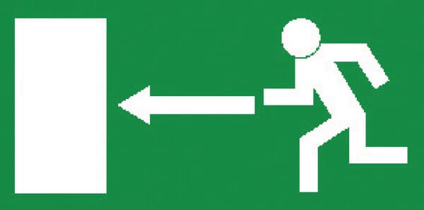 KRAMP Aufkleber Notausgang L. WB250424