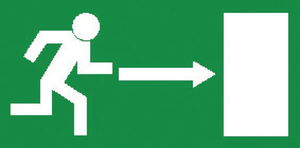 KRAMP Aufkleber Notausgang R. WB250426