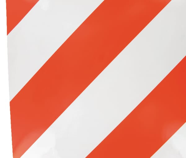 KRAMP Aufkleber zur Gefahrenkennzeichnung, links/rechts, 423x423 mm WB51087L