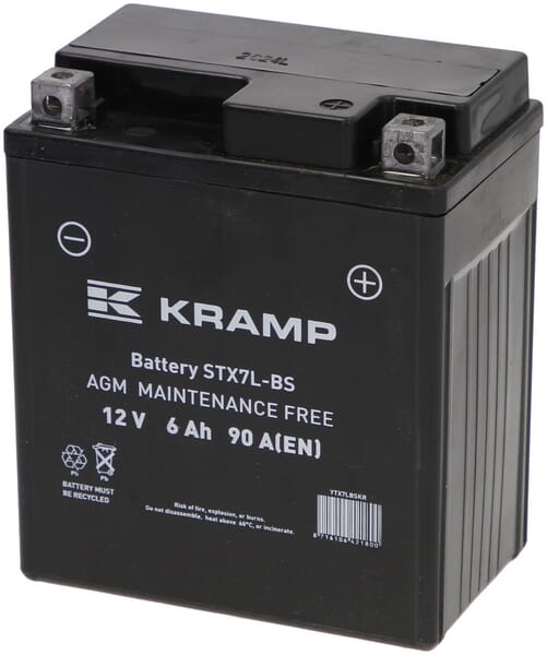 KRAMP Batterie 12V 6Ah 90A geschlossen Kramp YTX7LBSKR