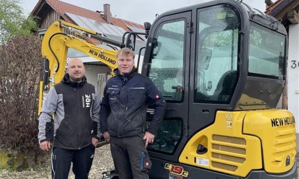 Neuer New Holland E19C Minibagger für den Hausdienst Fischer Mietpark