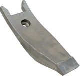 Cultivator tip 255x80x18mm, hardened, curved, 1 hole, suitable for Horsch