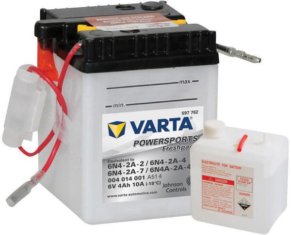 KRAMP Batterie 6V 4Ah 10A Powersports Freshpack VARTA 004014001I314PS