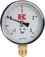 Pressure gauge 1/2" 100 mm
