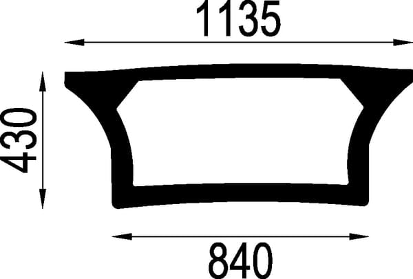 KRAMP Heckscheibe unten 01052100N