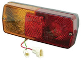 KRAMP Rücklicht RH rechteckig, 12V, rot/gelb, anschraubbar, 184x76mm Stecker, AMP Cobo 1097768