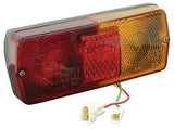 KRAMP Rücklicht LH rechteckig, 12V, rot/gelb, anschraubbar, 184x76mm Stecker, AMP Cobo 1097773