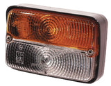 KRAMP Richtungs- und Positionslicht  , vorne, rechteckig, 12V, gelb / transparent, angeschraubt, 80x120mm, Cobo 03104000 - 2 Stück