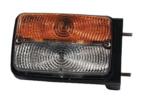 KRAMP Richtungs- und Positionslicht  , vorne, rechteckig, 12V, gelb / transparent, angeschraubt, 128x57x80mm, Cobo 03213000