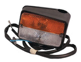 Direction and position light, front, rectangular, 12 V, yellow / transparent, screwed on, 120x60x82mm, Cobo