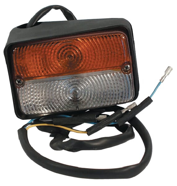 KRAMP Richtungs- und Positionslicht  , vorne, rechteckig, 12 V, gelb / transparent, angeschraubt, 122x60x82mm, Cobo 03271000