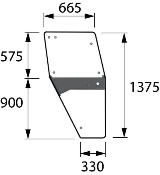 KRAMP Türglas komplett 04347341N