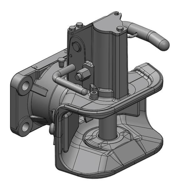 KRAMP Anhängerkupplung mit Flansch CH-I 140x80 M16 (Ø31,5mm) 051401021A02