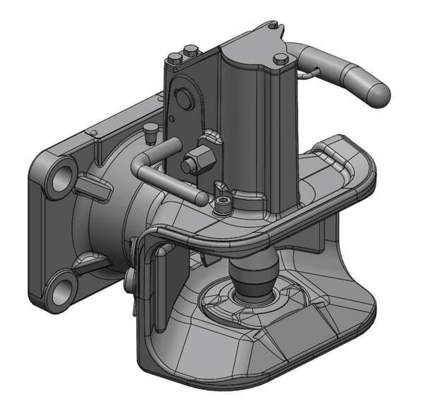 KRAMP Anhängerkupplung mit Flansch 160x100mm M20 CH-I (Ø38mm) 051603021A02