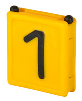 Kerbl Halsbandnummer DUO, 1-stellig Nr. 1 gelb 1 Stück 209421