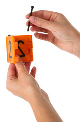 Kerbl Halsbandnummer DUO, 1-stellig Nr. 2 orange 1 Stück 209422