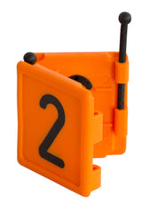 Kerbl Halsbandnummer DUO, 1-stellig Nr. 2 orange 1 Stück 209422