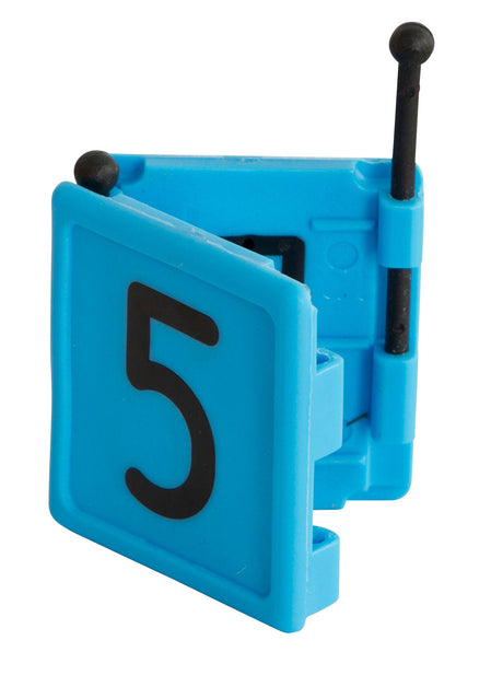 Kerbl Halsbandnummer DUO, 1-stellig Nr. 5 blau 1 Stück 209425