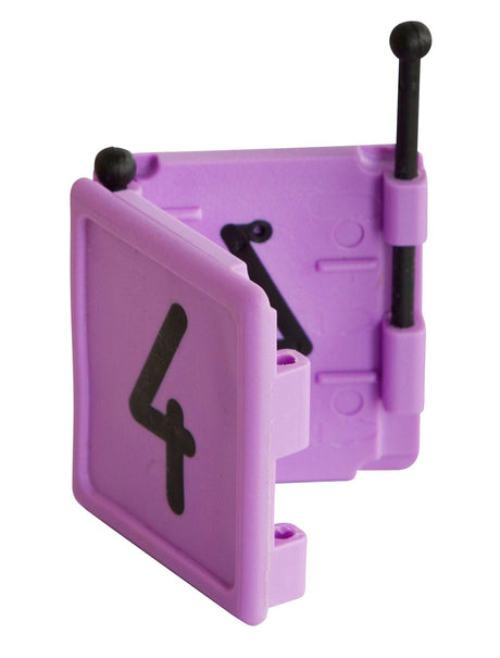 Kerbl Halsbandnummer DUO, 1-stellig Nr. 4 violett 1 Stück 209424