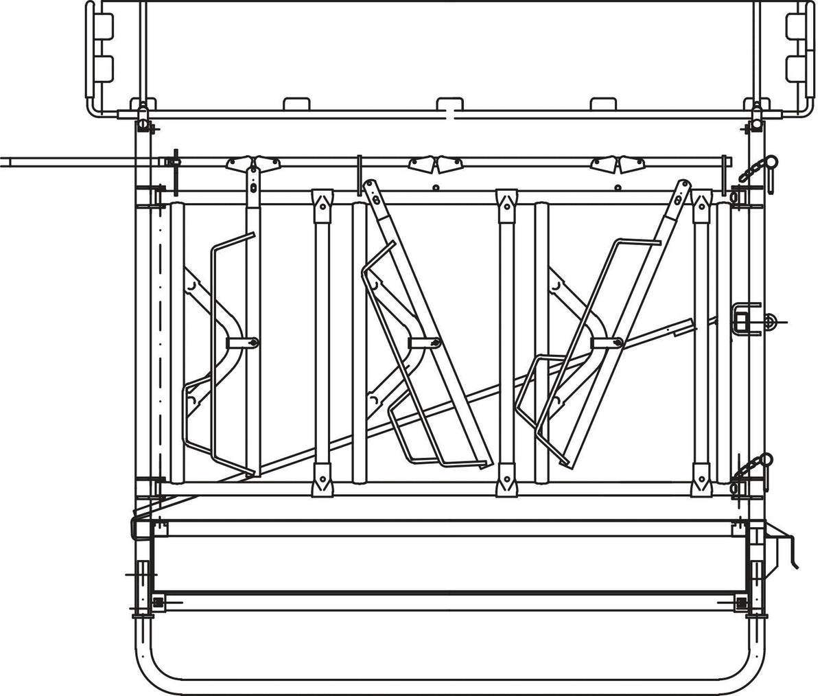 Kerbl Viereckraufe "Standard" mit Selbstfangfressgitter für hornlose Rinder - 291294