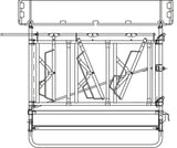 Kerbl Viereckraufe "Standard" mit Selbstfangfressgitter für hornlose Rinder - 291294