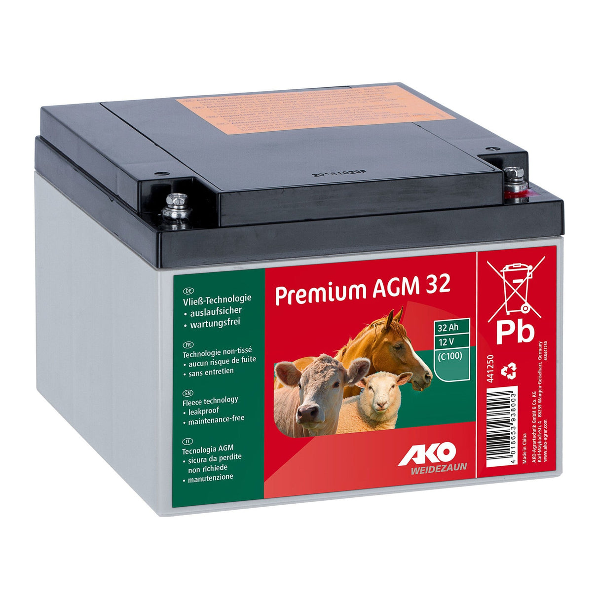 AKO Premium AGM Batterie 32 AH (C100) 441250