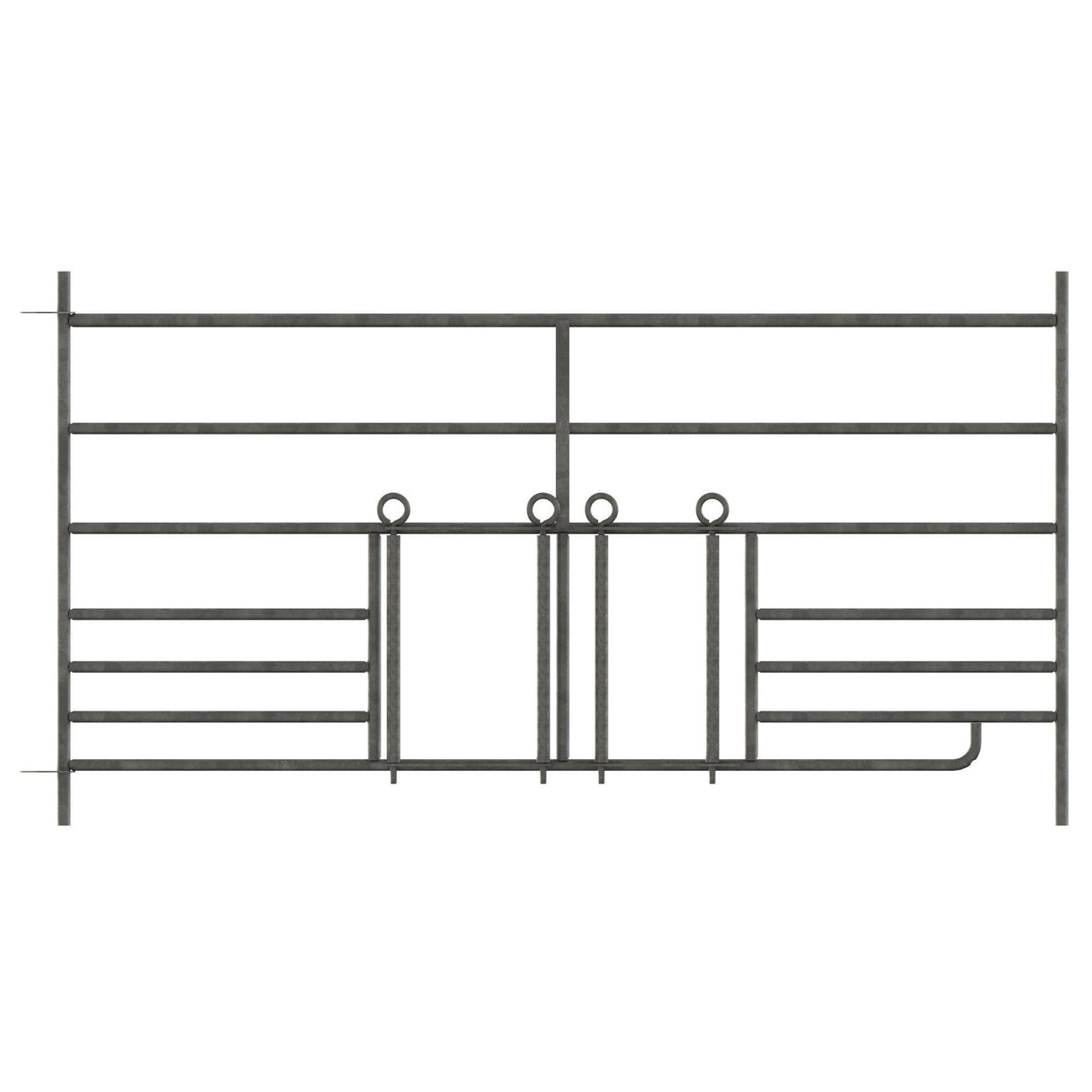 Kerbl Schafpanel 1,83m mit 2 Lämmer- schlupf,Höhe 0,92m -feuerverz. 442611