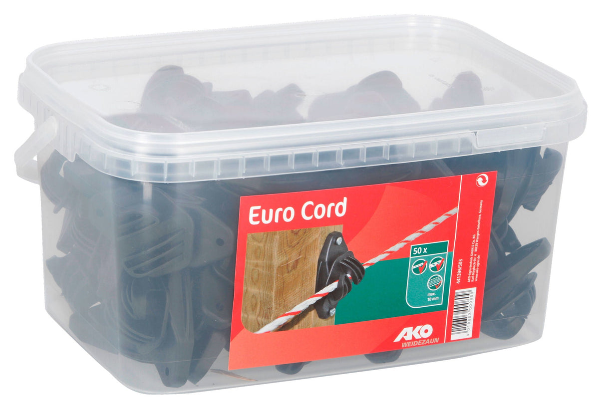 AKO EURO Cord Seilisolator schwarz, 50 Stk. Eimer 441396/503