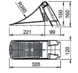 KRAMP Unterlegkeil PVC schw UK 36 KL 1235990