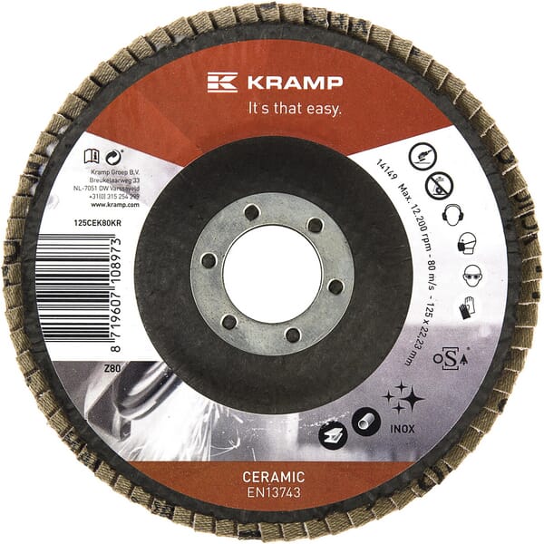 KRAMP Lamellensch Keramik 125mm K80 - 10 Stück 125CEK80KR