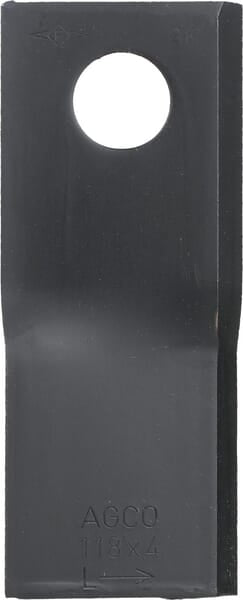 Mower blade left 118x48x4 mm, bore Ø 19 mm, suitable for Fella - 25 pieces