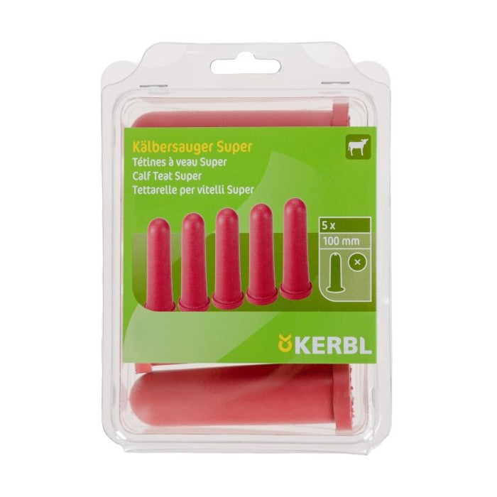 Kerbl Sauger "Super" rot, 100 mm 5 St. im Pack - 147/5