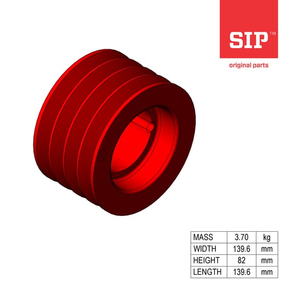 SIP.SI Riemenscheibe 132X4X7X2012 150681300A