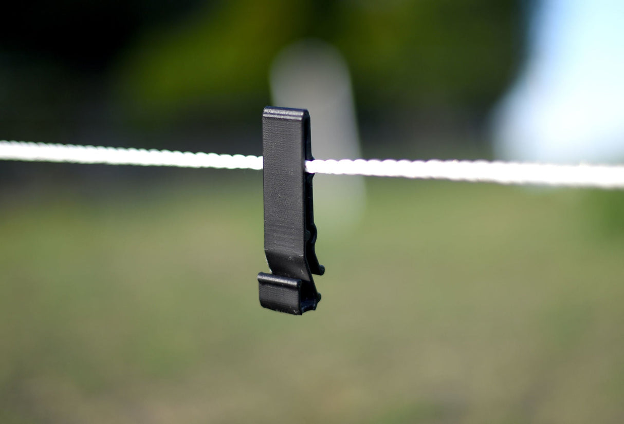 Kerbl FenceClip zum Einhängen von Torgriffen, schwarz, 8 ST/BLI 1 Blister 442371