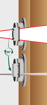 AKO Profi Eck-/Streckenisolator, schwarz, für 4cm-Band 44350